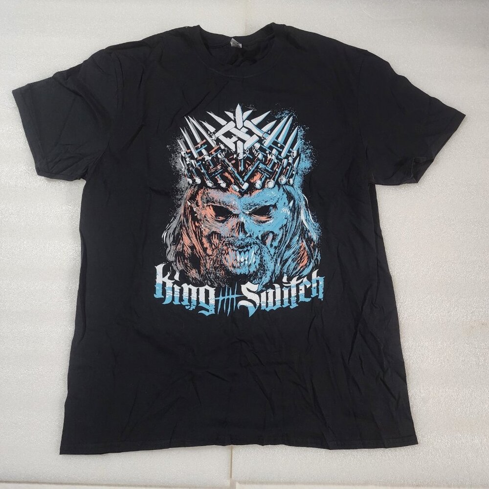 Pro Wrestling Crate King Switch Jay White Skull Black T-Shirt XL NWOT Gildan‎